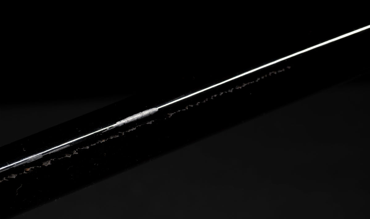 Antique Japanese Katana Sword with Hoso-Suguha Hamon, Phoenix Fuchi and Coin Menuki — Muromachi Period