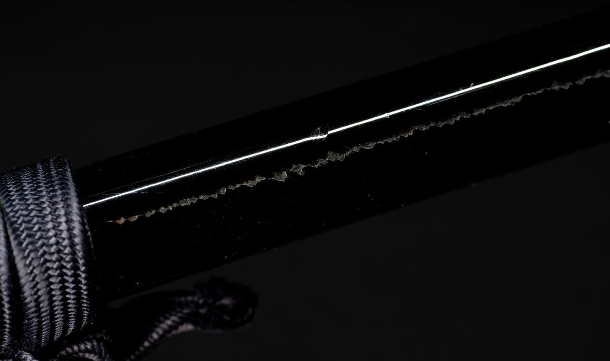 Antique Japanese Katana Sword with Hoso-Suguha Hamon, Phoenix Fuchi and Coin Menuki — Muromachi Period