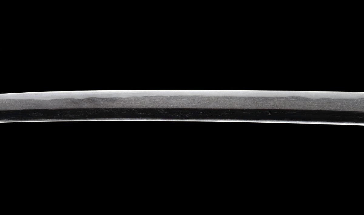 Antique Japanese Katana Sword with Hoso-Suguha Hamon, Phoenix Fuchi and Coin Menuki — Muromachi Period