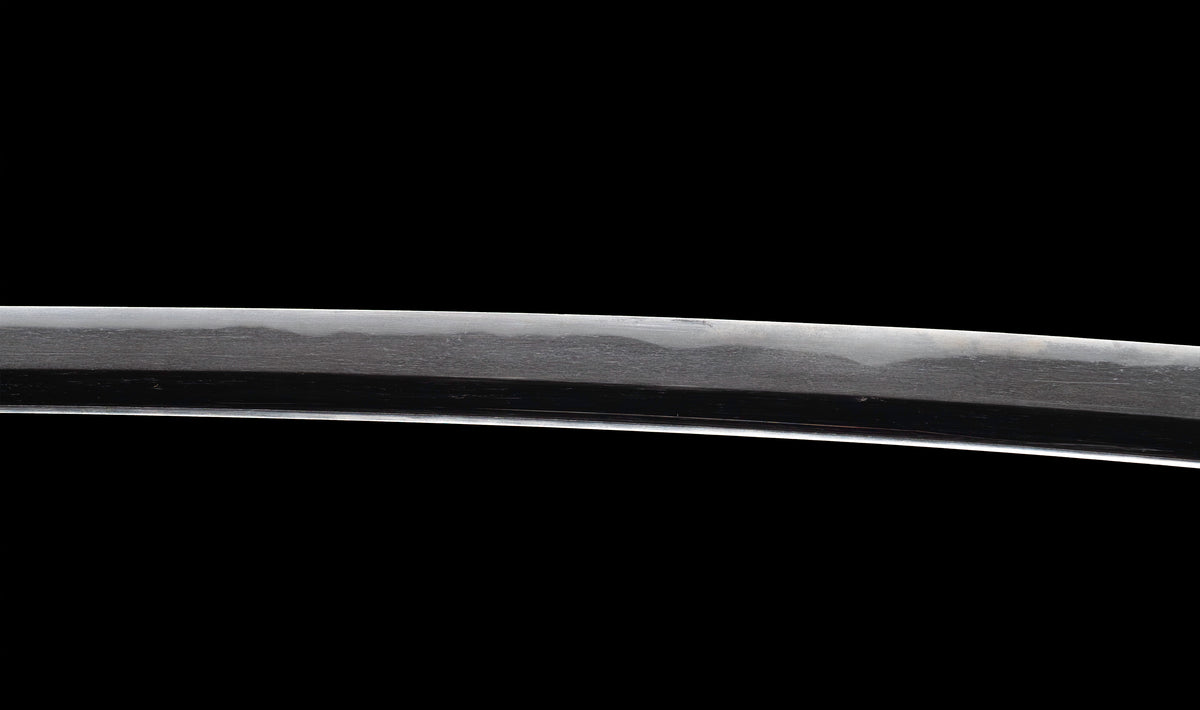 Antique Japanese Katana Sword with Hoso-Suguha Hamon, Phoenix Fuchi and Coin Menuki — Muromachi Period