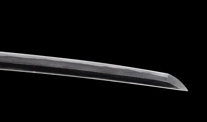 Antique Japanese Katana Sword with Hoso-Suguha Hamon, Phoenix Fuchi and Coin Menuki — Muromachi Period