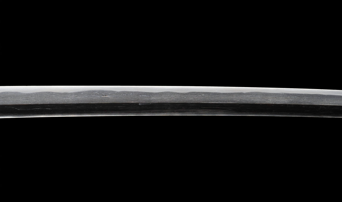 Antique Japanese Katana Sword with Hoso-Suguha Hamon, Phoenix Fuchi and Coin Menuki — Muromachi Period