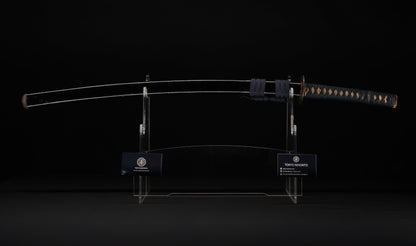 Antique Japanese Katana Sword with Hoso-Suguha Hamon, Phoenix Fuchi and Coin Menuki — Muromachi Period