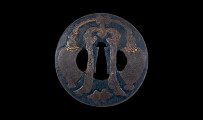 Antique Japanese Katana Sword attributed to Sagami no Kami Yasuyuki with Suguha Hamon, Wave Fuchi-Kashira and Blue-Ground Iron Tsuba — Edo Shintō