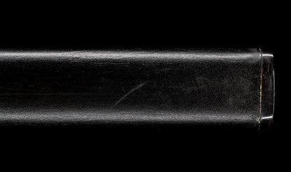 Antique Japanese Katana Sword attributed to Sagami no Kami Yasuyuki with Suguha Hamon, Wave Fuchi-Kashira and Blue-Ground Iron Tsuba — Edo Shintō