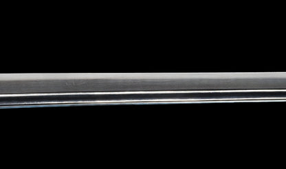 Antique Japanese Katana Sword attributed to Sagami no Kami Yasuyuki with Suguha Hamon, Wave Fuchi-Kashira and Blue-Ground Iron Tsuba — Edo Shintō