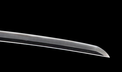 Antiker japanischer katana aus der Muromachi-Epoche, Kaifu zugeschrieben, mit durchbrochenem Eisen-Sukashi tsuba und Shakudō-Figuren fuchi-kashira - NBTHK Hozon