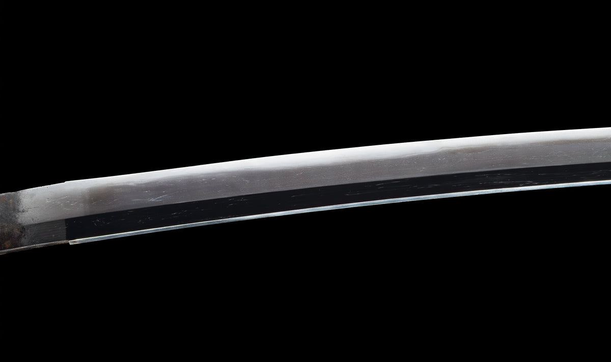 Antiker japanischer katana aus der Muromachi-Epoche, Kaifu zugeschrieben, mit durchbrochenem Eisen-Sukashi tsuba und Shakudō-Figuren fuchi-kashira - NBTHK Hozon