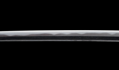Antiker japanischer katana mit notare-gunome hamon, vergoldeten Drachenfiguren-menuki und roter Lackierter saya — Edo-Periode