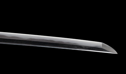 Antiker japanischer katana mit notare-gunome hamon, vergoldeten Drachenfiguren-menuki und roter Lackierter saya — Edo-Periode