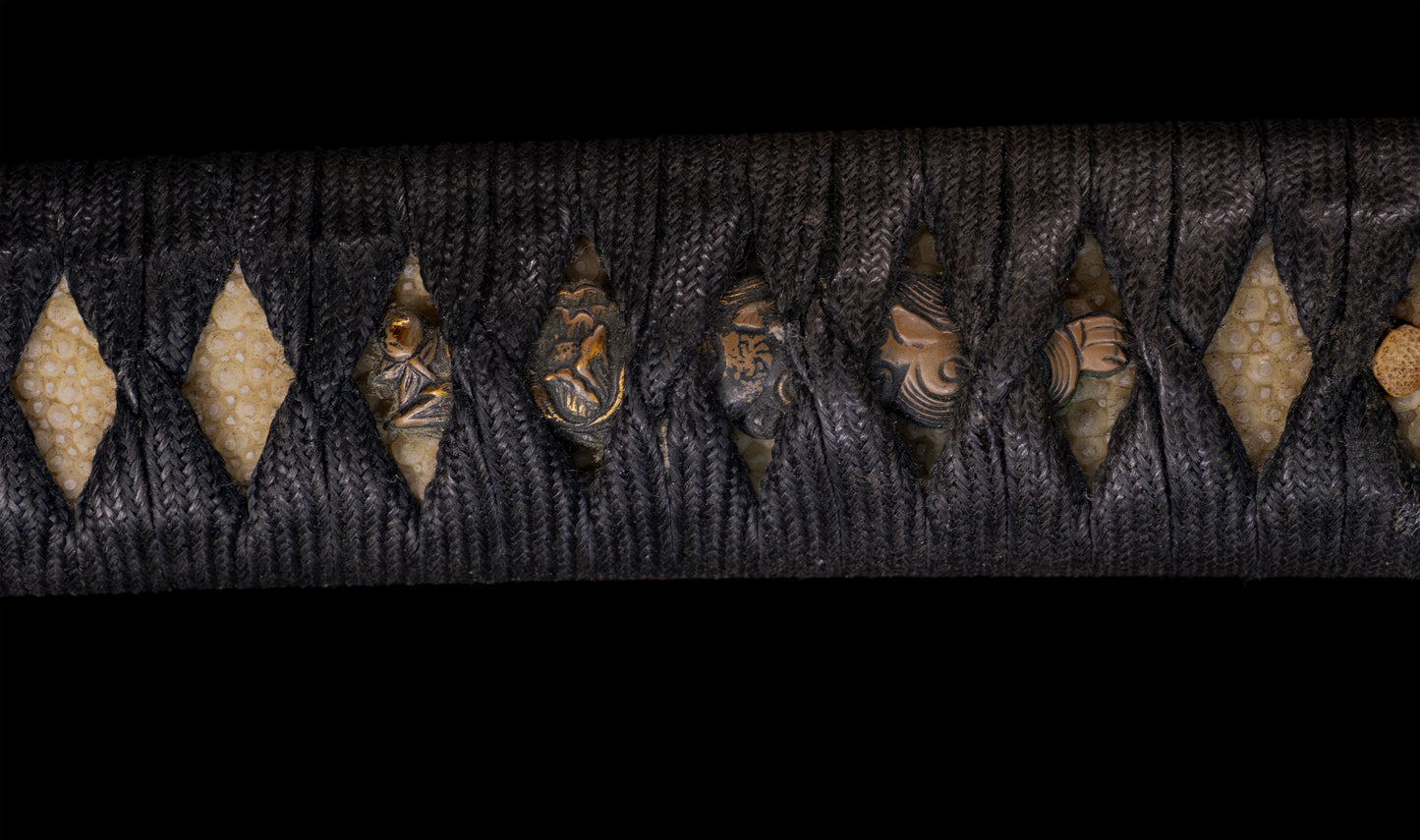 Antique Japanese Katana Sword, Late Edo Shishi Koshirae