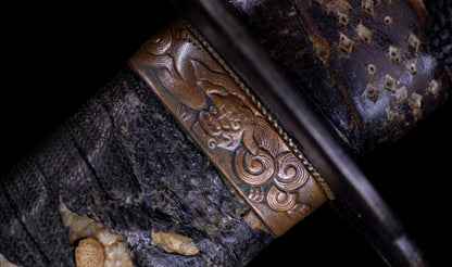 Antique Japanese Katana Sword, Late Edo Shishi Koshirae