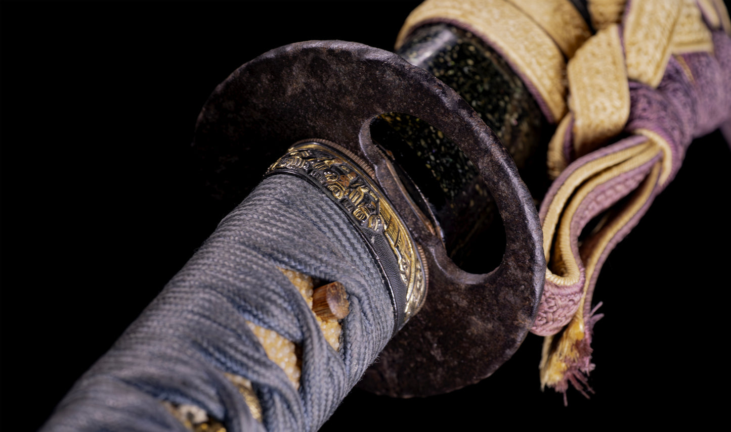 Antique Japanese Katana Sword, Edo Period with Musha-e Battle Koshirae