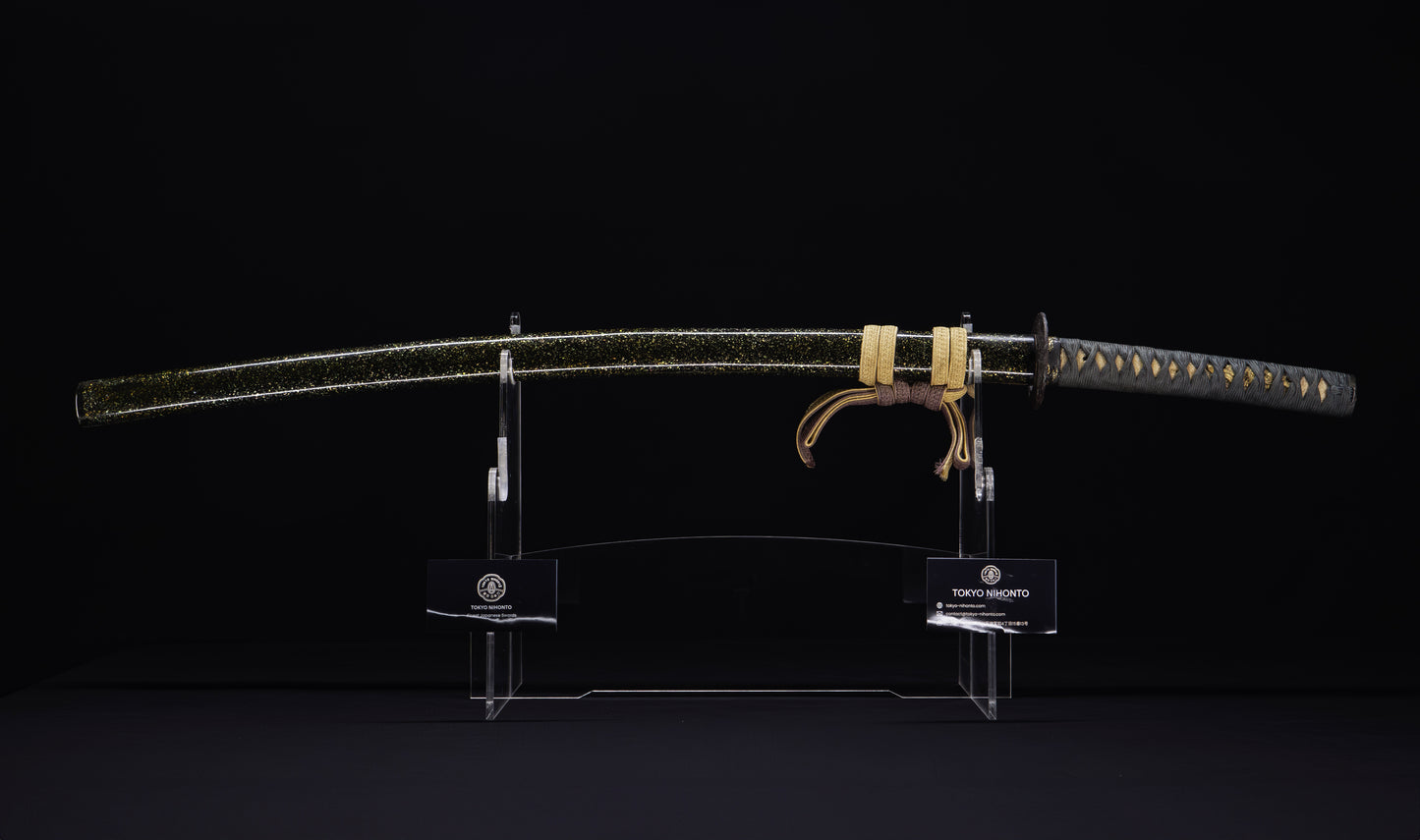 Antique Japanese Katana Sword, Edo Period with Musha-e Battle Koshirae