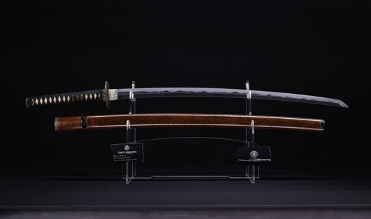 Antique Japanese Katana Sword signed Jumyo with Reddish Koshirae