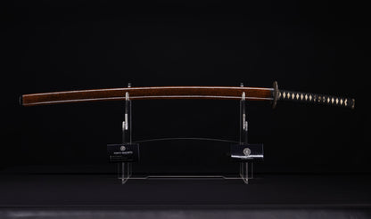 Antique Japanese Katana Sword signed Jumyo with Reddish Koshirae