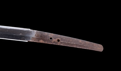 Antique Japanese Katana Sword with Tombo Dragonfly Menuki & Sansui Landscape Tsuba