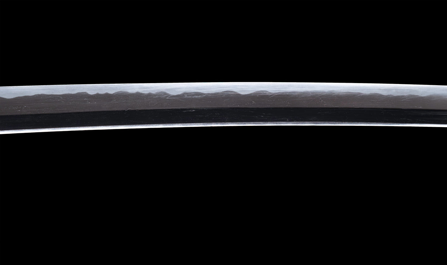 Antique Japanese Katana Sword with Tombo Dragonfly Menuki & Sansui Landscape Tsuba