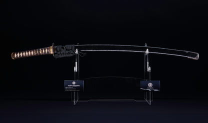 Antique Japanese Katana Sword with Tombo Dragonfly Menuki & Sansui Landscape Tsuba