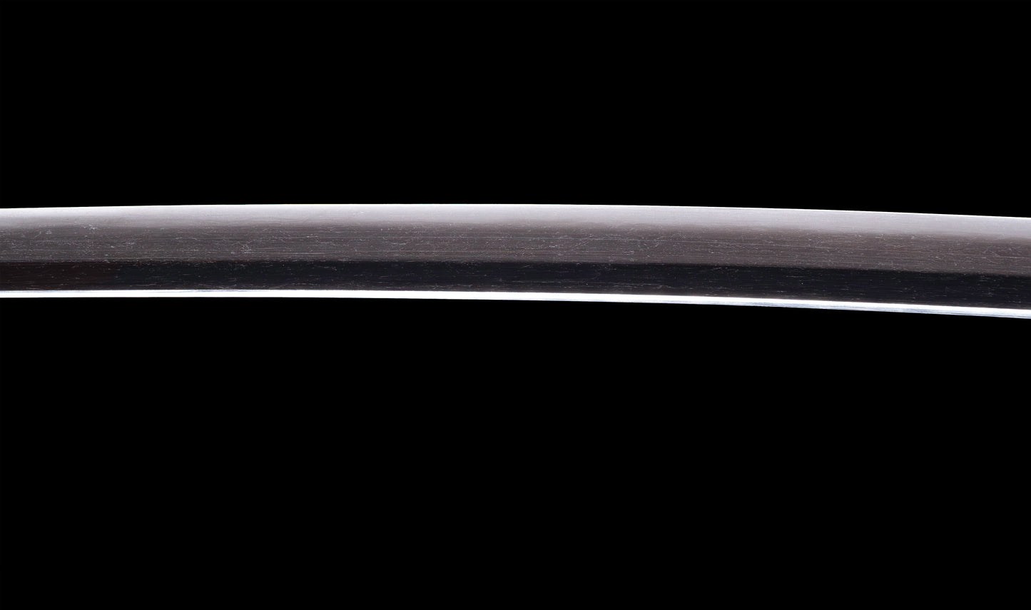 Antique Japanese Katana Sword with Red Saya and Gold Fukurin Momiji Tsuba