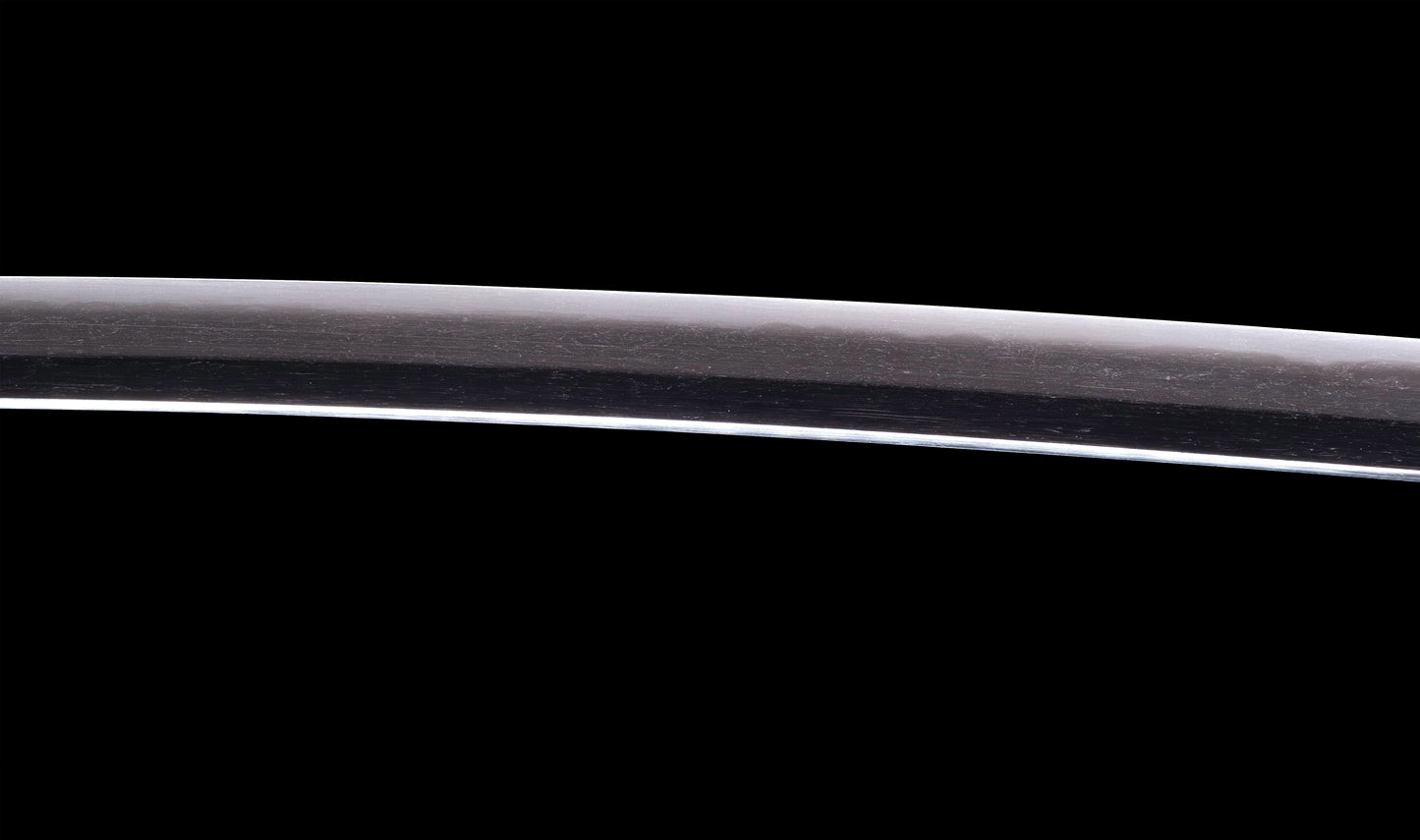 Antique Japanese Katana Sword with Red Saya and Gold Fukurin Momiji Tsuba