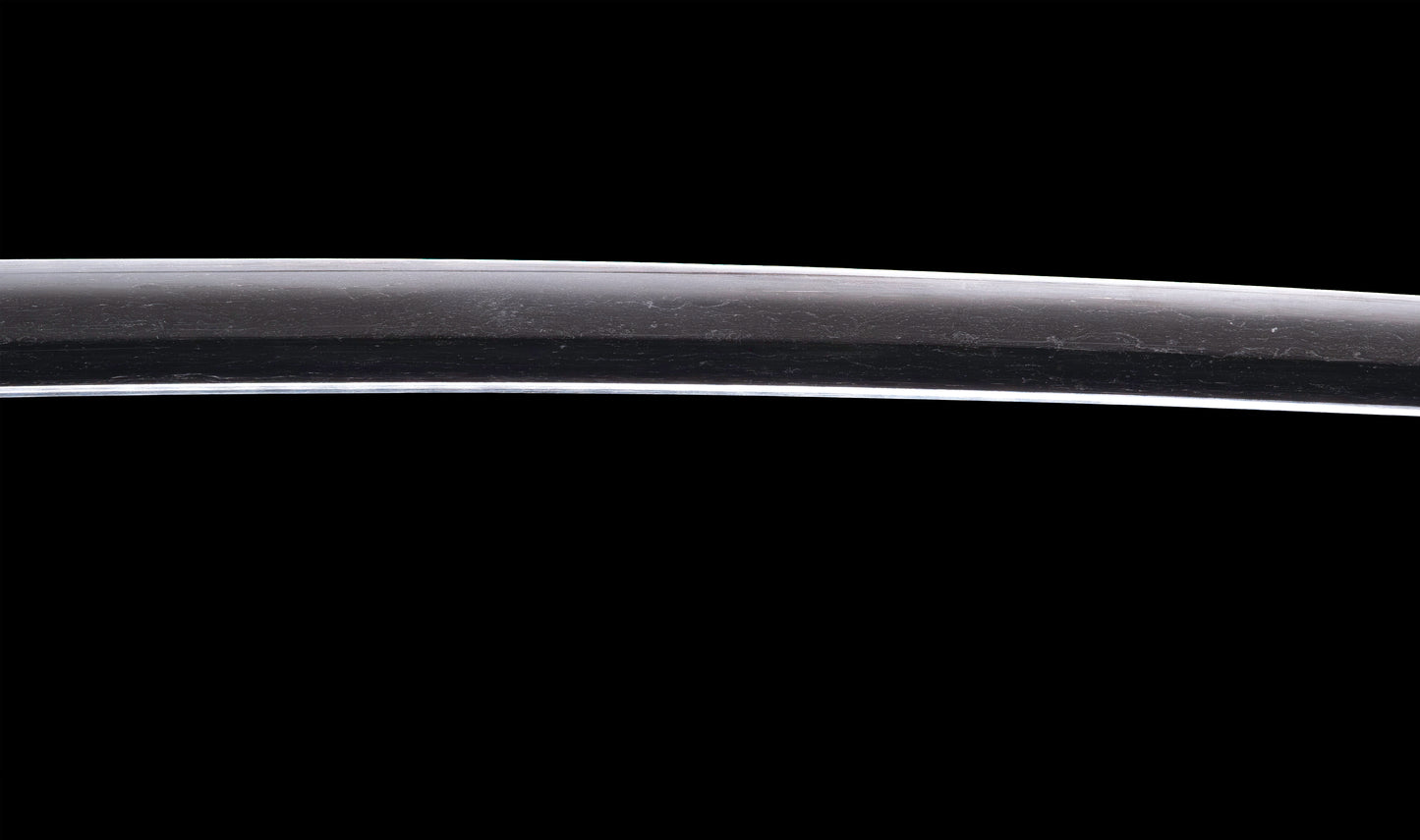 Antique Japanese Katana Sword with Red Saya and Gold Fukurin Momiji Tsuba