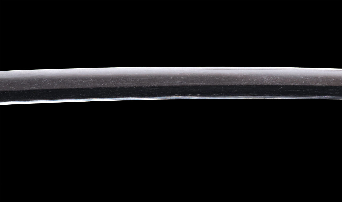 Antique Japanese Katana Sword with Red Saya and Gold Fukurin Momiji Tsuba