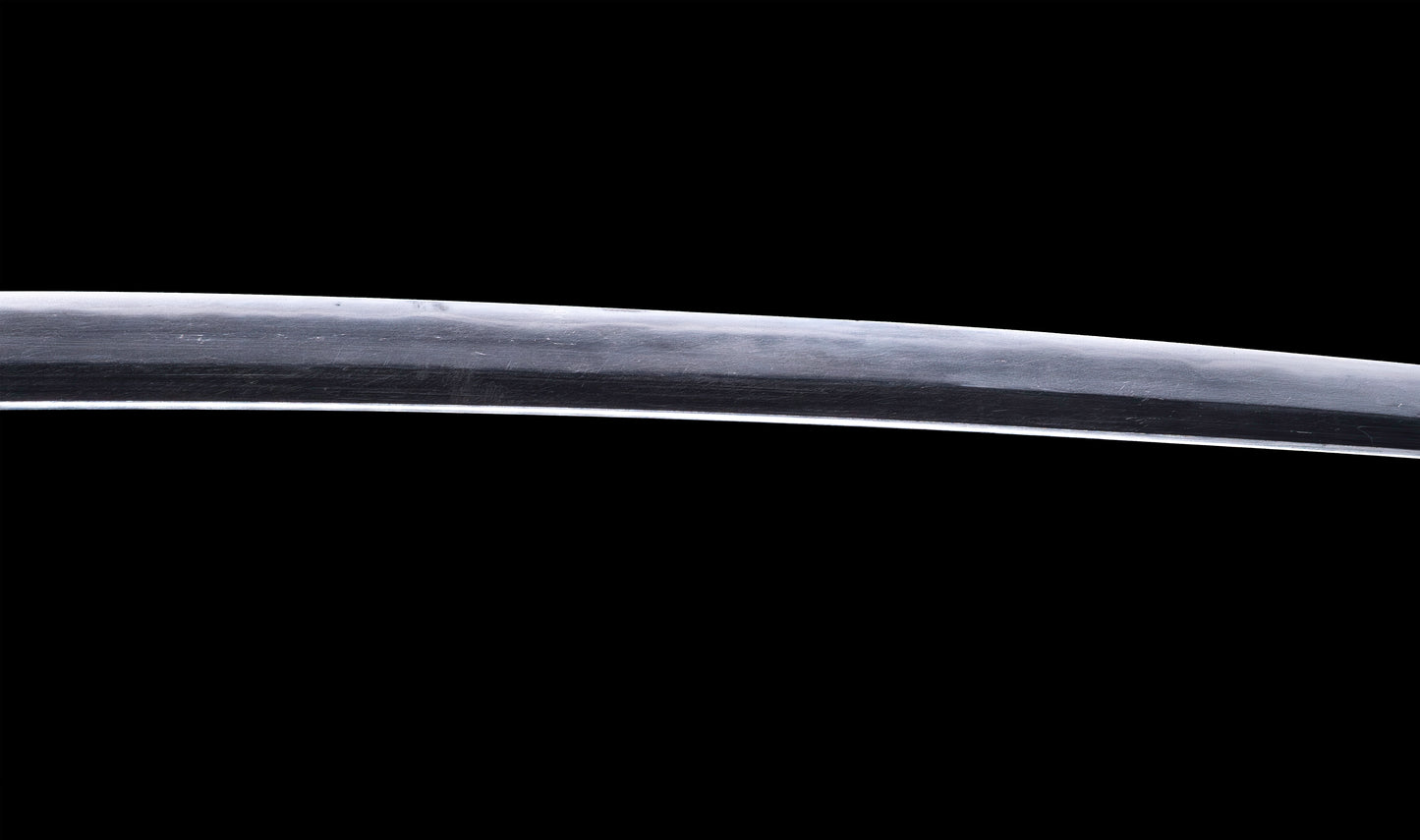 Katana japonesa antigua de Kaifu con doble Hozon y tsuba Gunbai de Myōchin