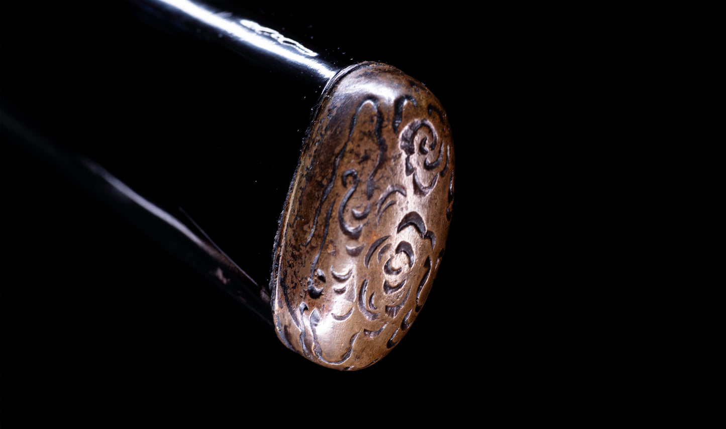 Antique Japanese Katana Sword with Notare-Gunome Hamon signed Ishidō Teruhide — 10th Generation Ishidō School — Tamahagane