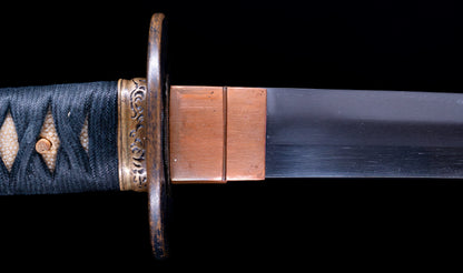 Antique Japanese Katana Sword with Notare-Gunome Hamon signed Ishidō Teruhide — 10th Generation Ishidō School — Tamahagane