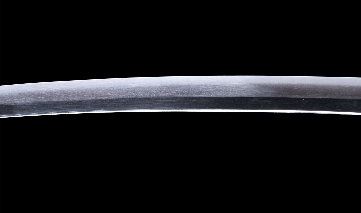 Antique Japanese Katana Sword with Notare-Gunome Hamon signed Ishidō Teruhide — 10th Generation Ishidō School — Tamahagane