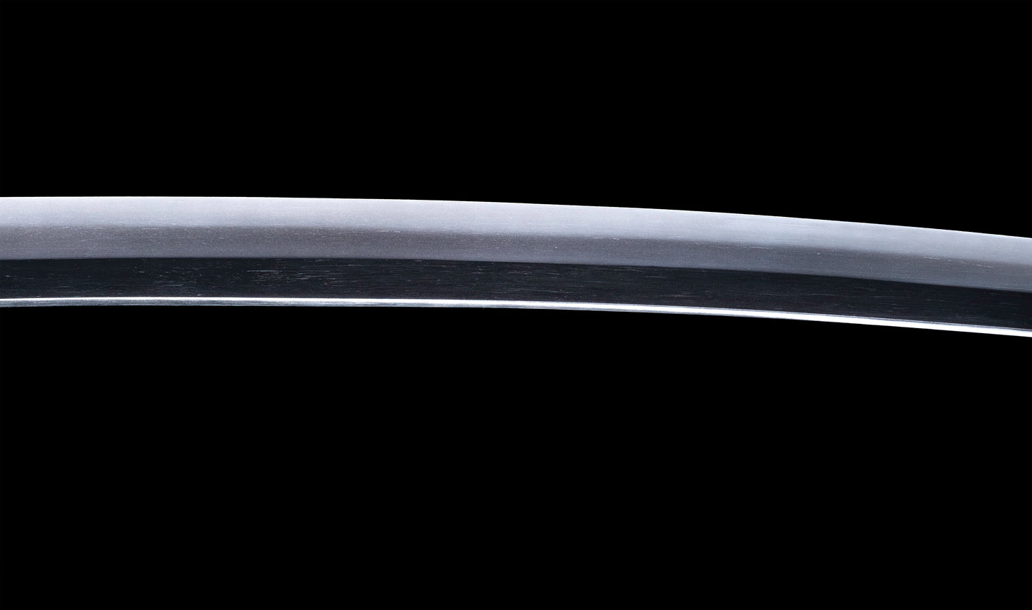 Antique Japanese Katana Sword with Notare-Gunome Hamon signed Ishidō Teruhide — 10th Generation Ishidō School — Tamahagane