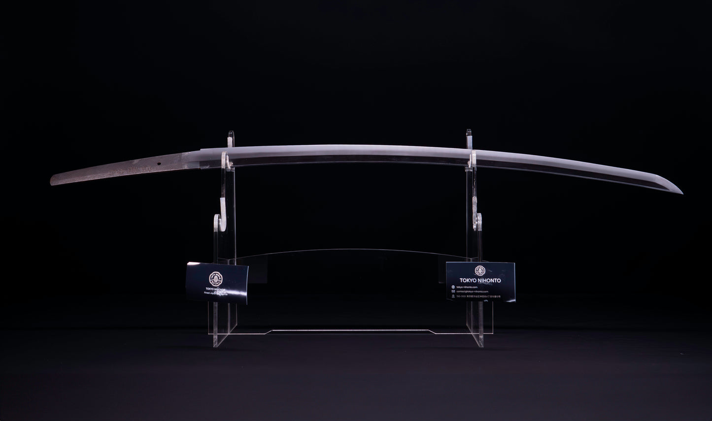 Antique Japanese Katana Sword with Notare-Gunome Hamon signed Ishidō Teruhide — 10th Generation Ishidō School — Tamahagane