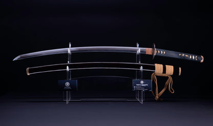 Antique Japanese Katana Sword with Notare-Gunome Hamon signed Ishidō Teruhide — 10th Generation Ishidō School — Tamahagane