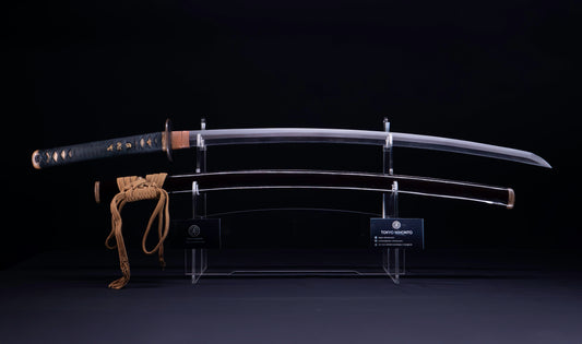 Antique Japanese Katana Sword with Notare-Gunome Hamon signed Ishidō Teruhide — 10th Generation Ishidō School