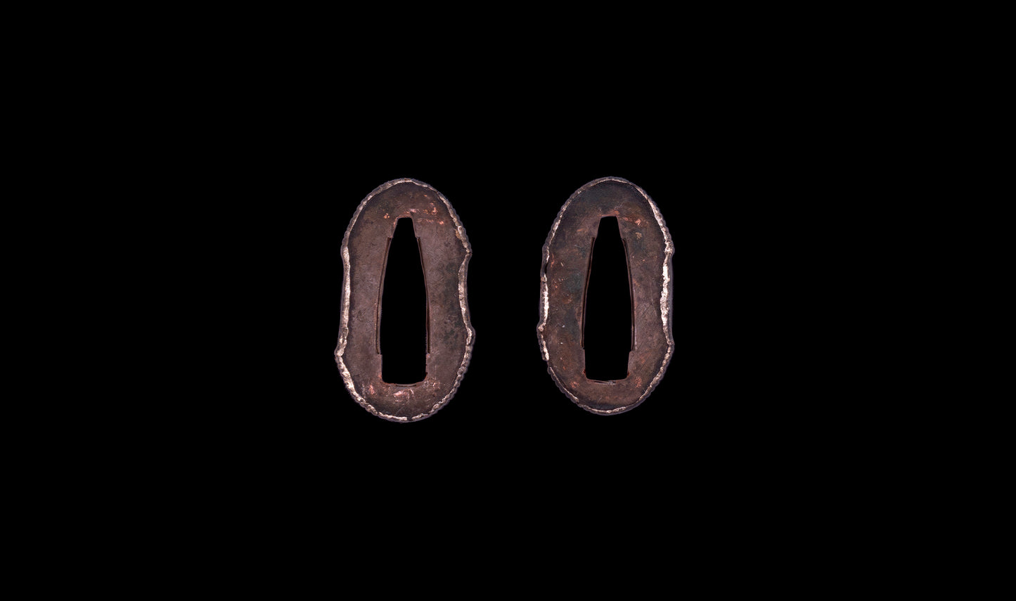 Antique Japanese Katana Sword with Toran Hamon and Cherry-Blossom Iron Tsuba — Osaka Shintō