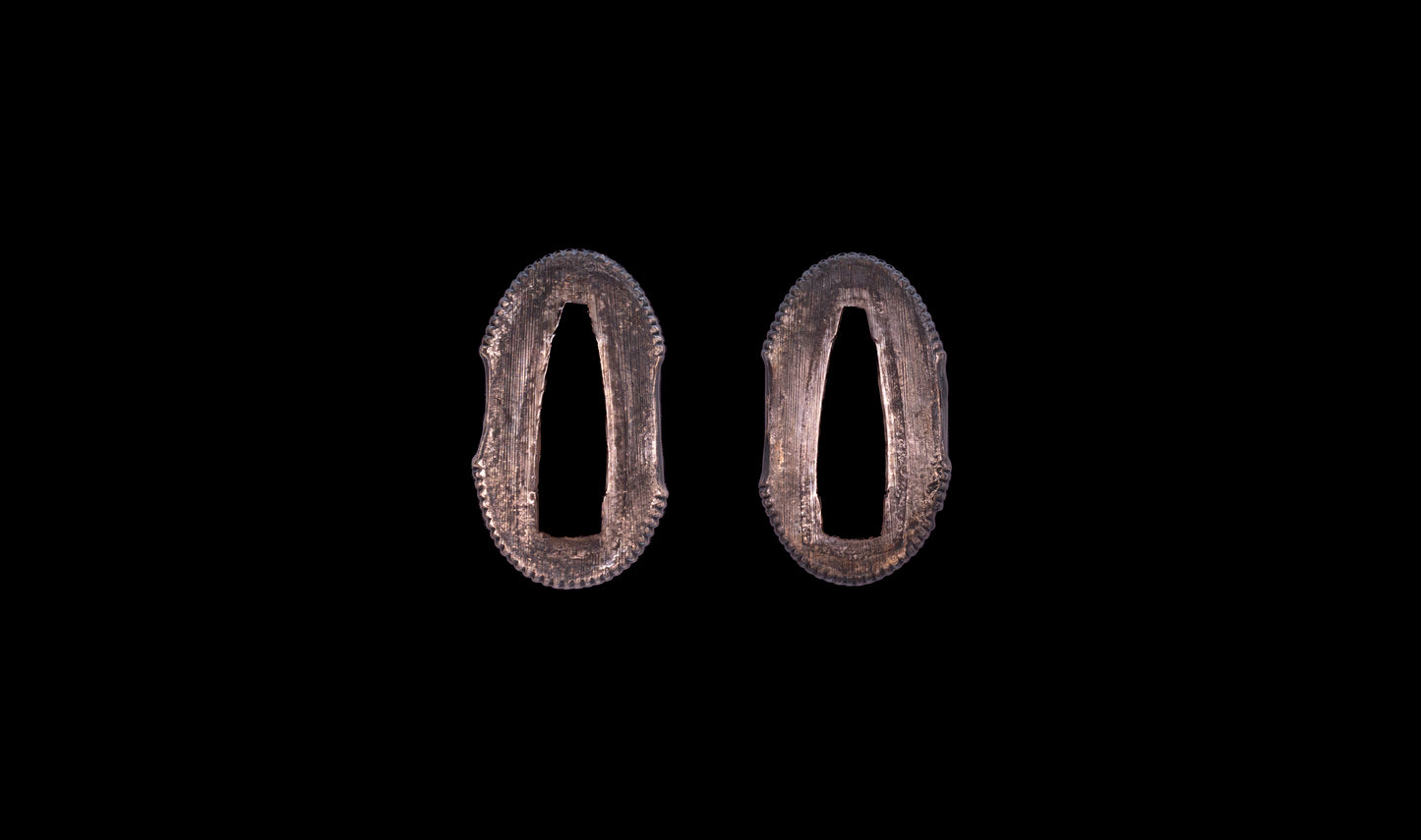Antique Japanese Katana Sword with Toran Hamon and Cherry-Blossom Iron Tsuba — Osaka Shintō
