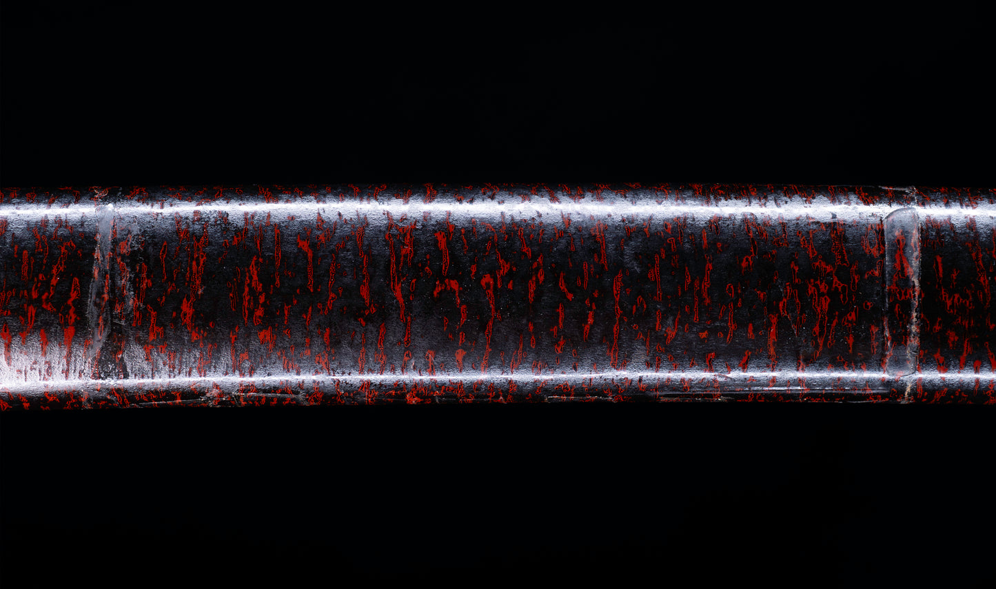 Antique Japanese Katana Sword with Toran Hamon and Cherry-Blossom Iron Tsuba — Osaka Shintō