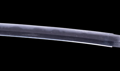 Antique Japanese Katana Sword with Toran Hamon and Cherry-Blossom Iron Tsuba — Osaka Shintō