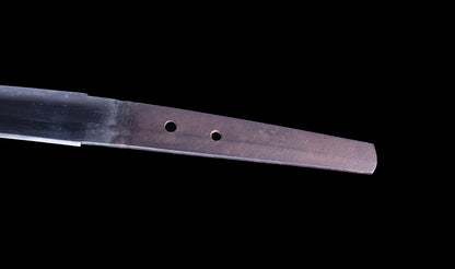 Antique Japanese Katana Sword with Toran Hamon and Cherry-Blossom Iron Tsuba — Osaka Shintō