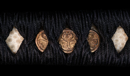 Antique Japanese Katana Sword with Gold-Inlaid Iron Tsuba, Attributed to Chikuzen Nobukuni — NBTHK Hozon