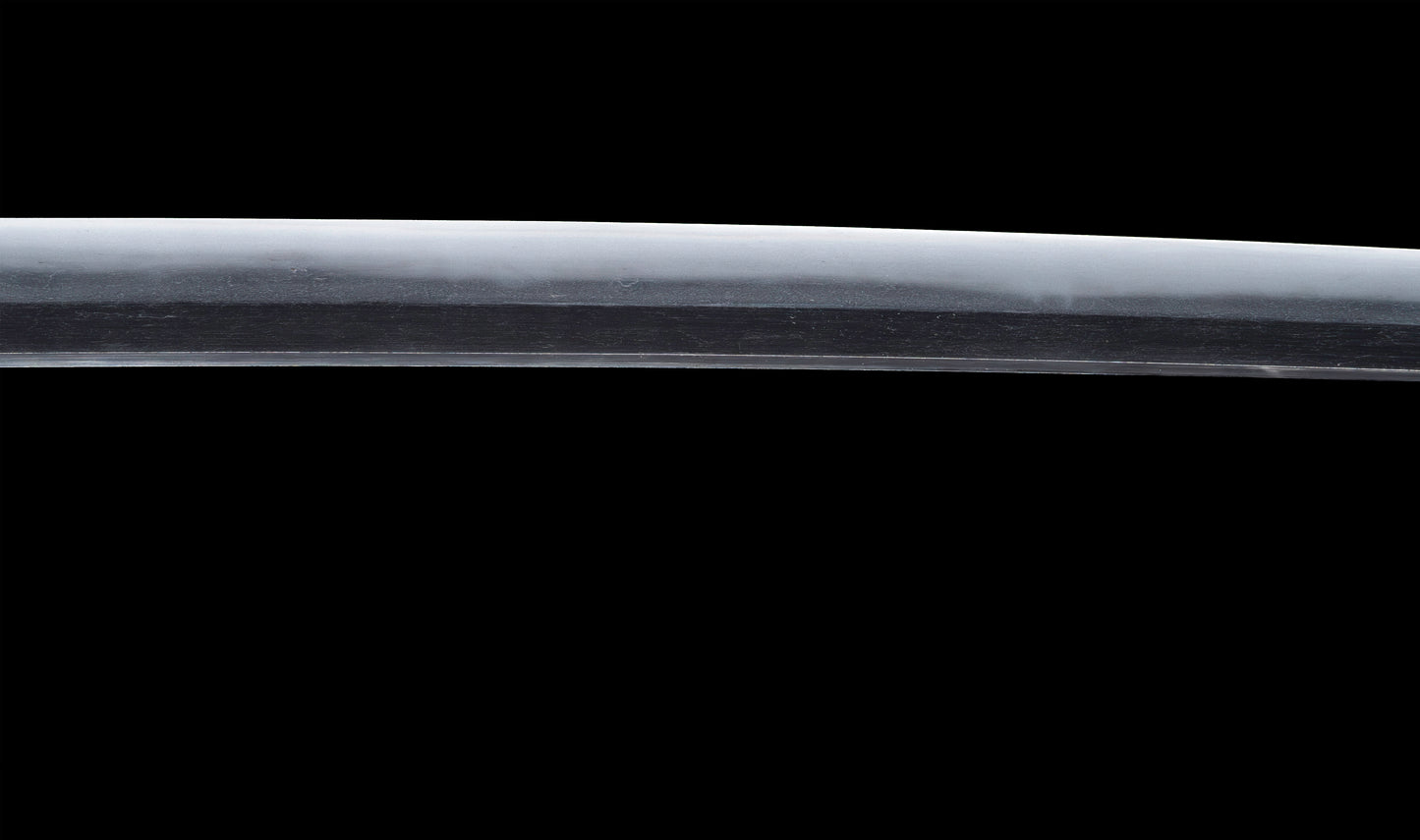 Antique Japanese Katana Sword with Gold-Inlaid Iron Tsuba, Attributed to Chikuzen Nobukuni — NBTHK Hozon