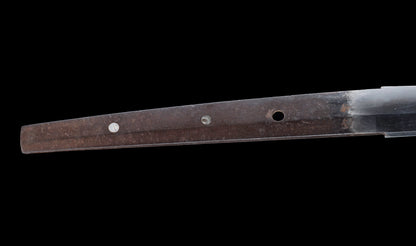 Antique Japanese Katana Sword with Gold-Inlaid Iron Tsuba, Attributed to Chikuzen Nobukuni — NBTHK Hozon