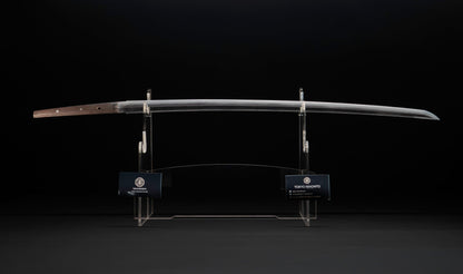 Antique Japanese Katana Sword with Gold-Inlaid Iron Tsuba, Attributed to Chikuzen Nobukuni — NBTHK Hozon