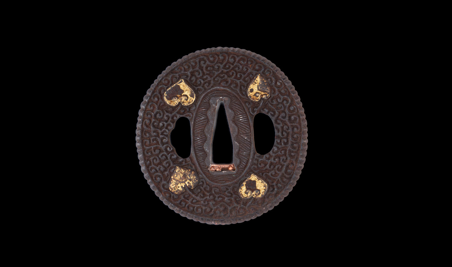 Katana Giapponese Antico con Tsuba Karakusa, firmato Chōshū Fujiwara Kiyoshige — NBTHK Hozon