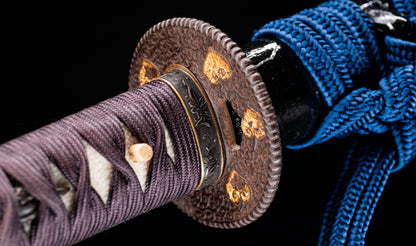 Katana Giapponese Antico con Tsuba Karakusa, firmato Chōshū Fujiwara Kiyoshige — NBTHK Hozon