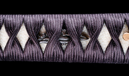 Katana Giapponese Antico con Tsuba Karakusa, firmato Chōshū Fujiwara Kiyoshige — NBTHK Hozon