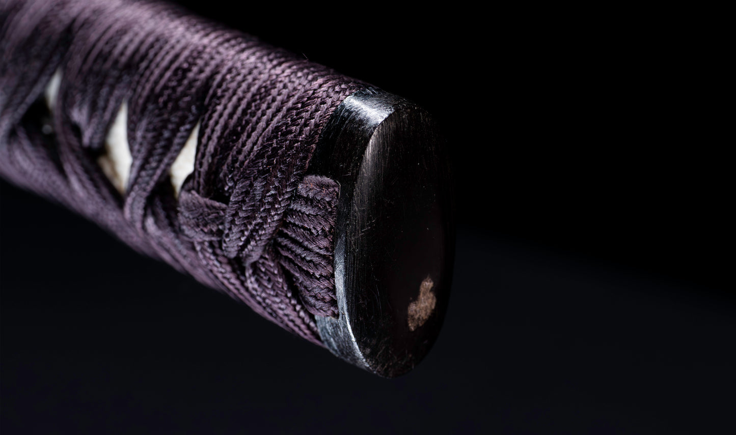 Katana Giapponese Antico con Tsuba Karakusa, firmato Chōshū Fujiwara Kiyoshige — NBTHK Hozon