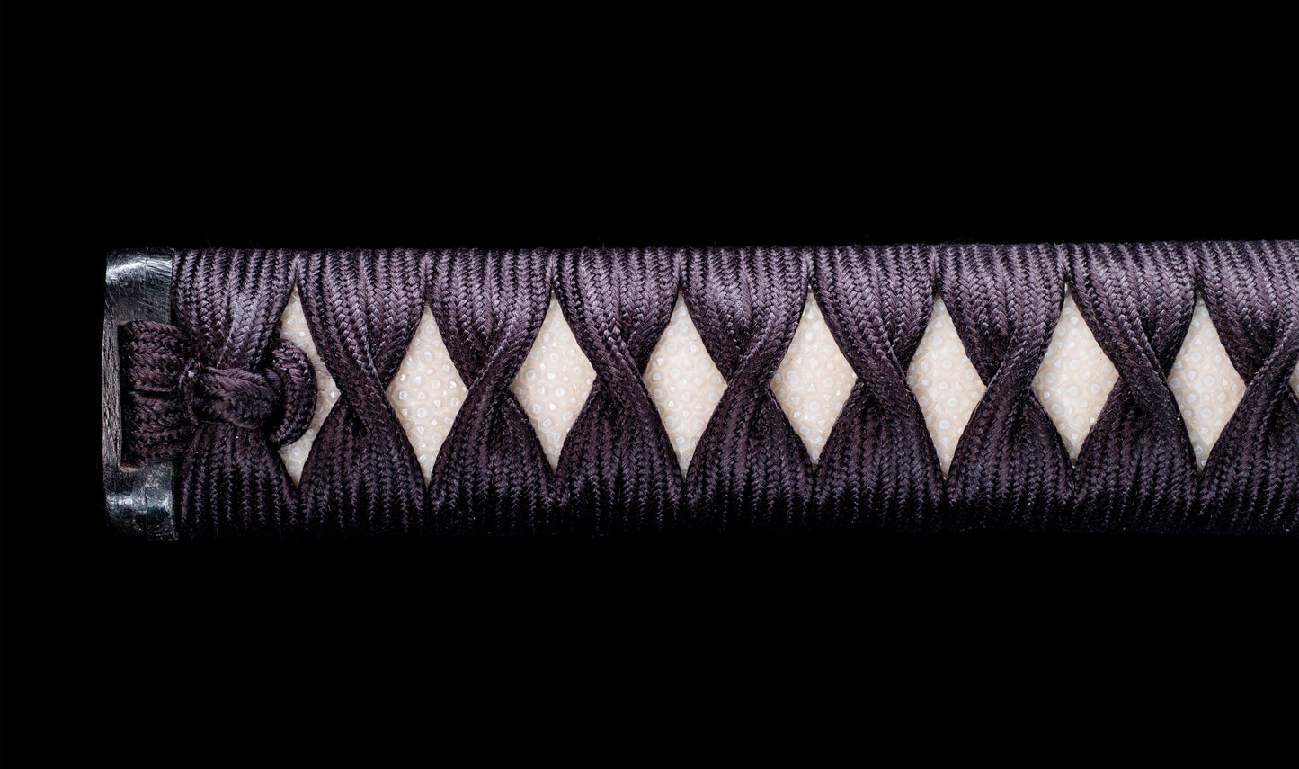 Katana Giapponese Antico con Tsuba Karakusa, firmato Chōshū Fujiwara Kiyoshige — NBTHK Hozon