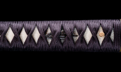 Katana Giapponese Antico con Tsuba Karakusa, firmato Chōshū Fujiwara Kiyoshige — NBTHK Hozon